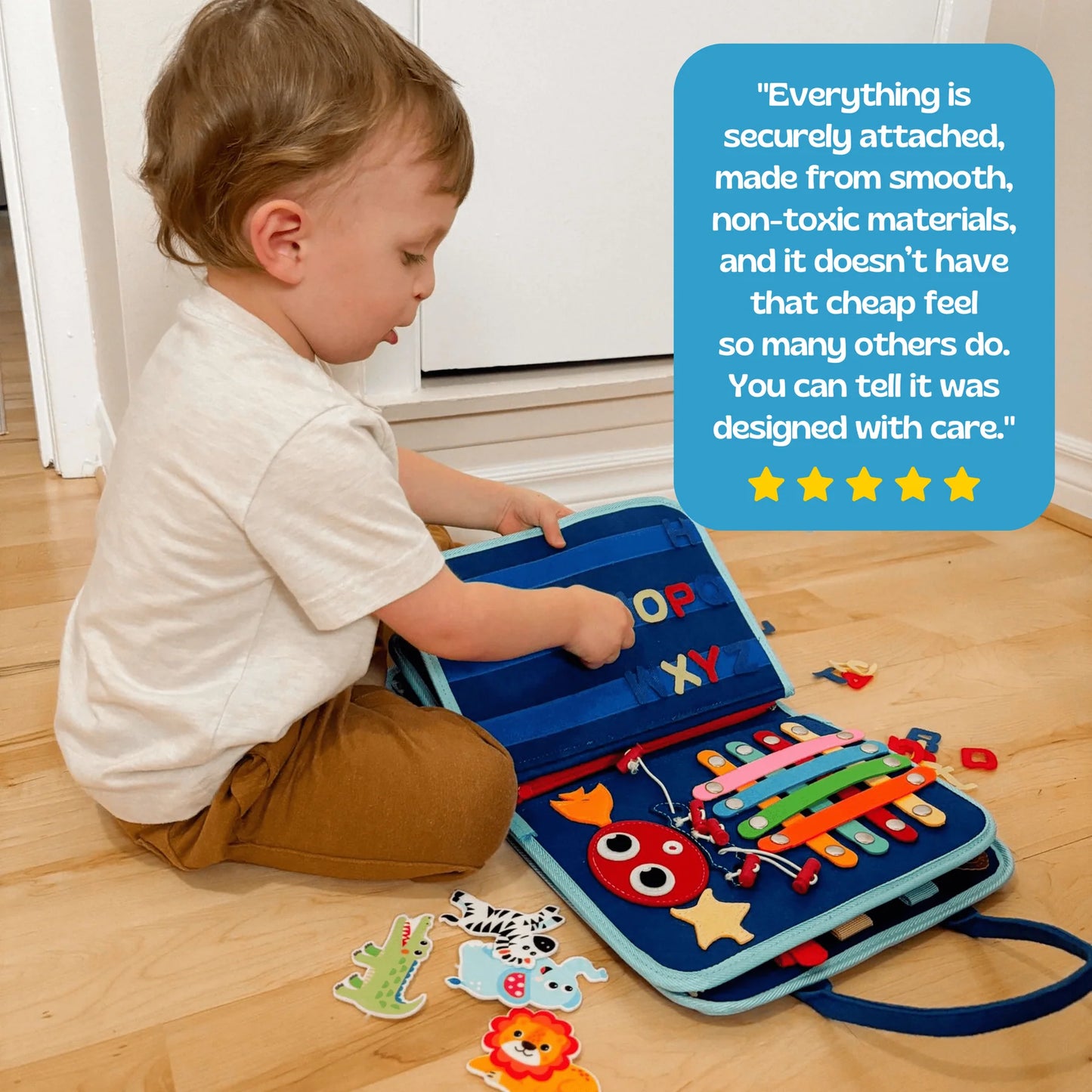 Montessori Busy Board – Screen-Free Play Kit