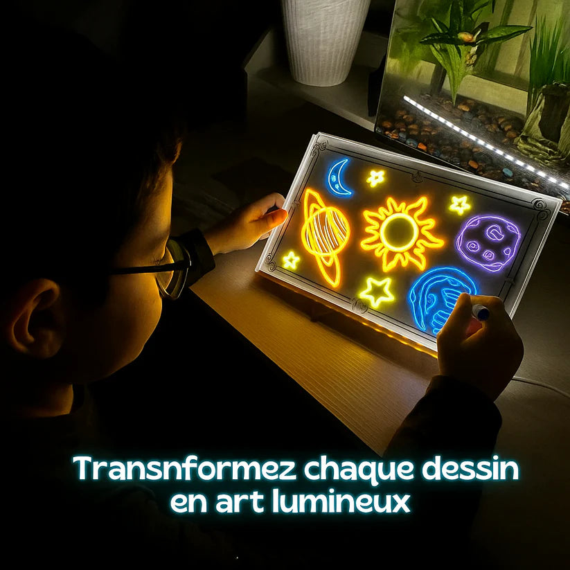 Tablette de dessin LED lumineuse